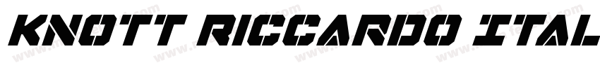 Knott Riccardo Italic字体转换
